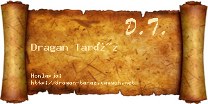 Dragan Taráz névjegykártya